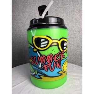 Betras USA Vintage 52oz Giant Travel Mug Summer Fun Green Large Cup Insulated